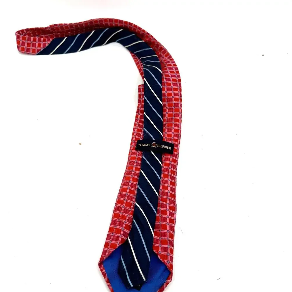Tommy Hilfiger Silk Plaid Multi Colored Tie